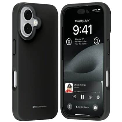 Mercury Pure Silicone - θήκη για Apple iPhone 16 - Μαύρο