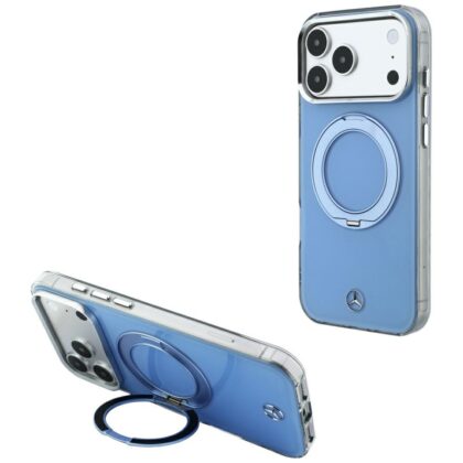 Mercedes Stand and Iconic Logo - θήκη για Apple iPhone 18 Pro / 17 Pro - Μπλε