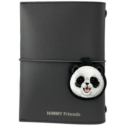 Nimmy New Big Eyed Cute Pets 2.0 Panda Σετ Σημειωματάριο + Στυλό 2-σε-1, Μαύρο
