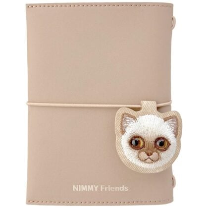 Nimmy New Big Eyed Cute Pets 2.0 Cat σετ σημειωματάριο + στυλό 2-σε-1 καφέ