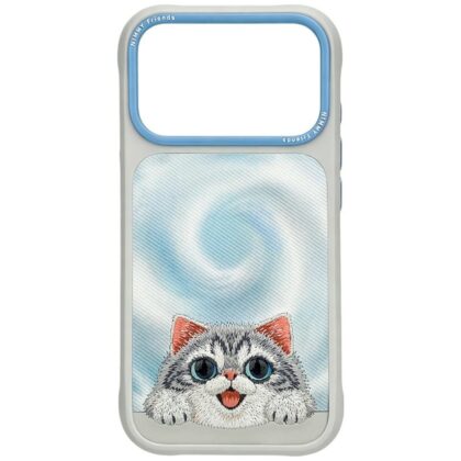 Nimmy Big Eyed Lying Silver Shaded Cat - θήκη για Apple iPhone 18 Pro Max / 17 Pro Max - Γκρι