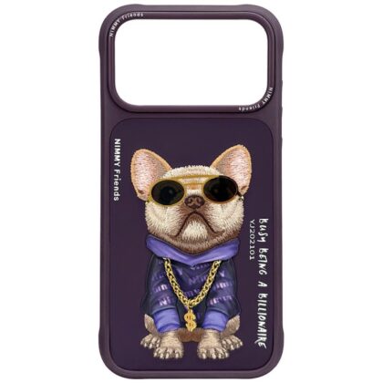Nimmy Glasses Cool Dog - θήκη για Apple iPhone 18 Pro / 17 Pro - Μωβ