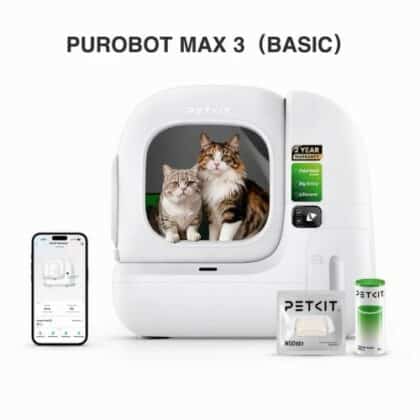 Petkit Purobot Max 3 Basic Αυτόματη Λεκάνη Καθαρισμού Άμμου Γάτας, Λευκό EU