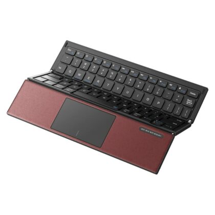 SODI Z01T Ασύρματο Πληκτρολόγιο με Touchpad, Tri-Fold Bluetooth, Κόκκινο