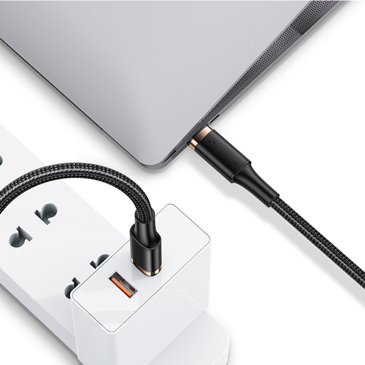 USAMS U72 Καλώδιο USB-C σε USB-C 100W PD Thunderbolt 3 5A 0.8m μαύρο SJ553USB01 (US-SJ553) - Image 4