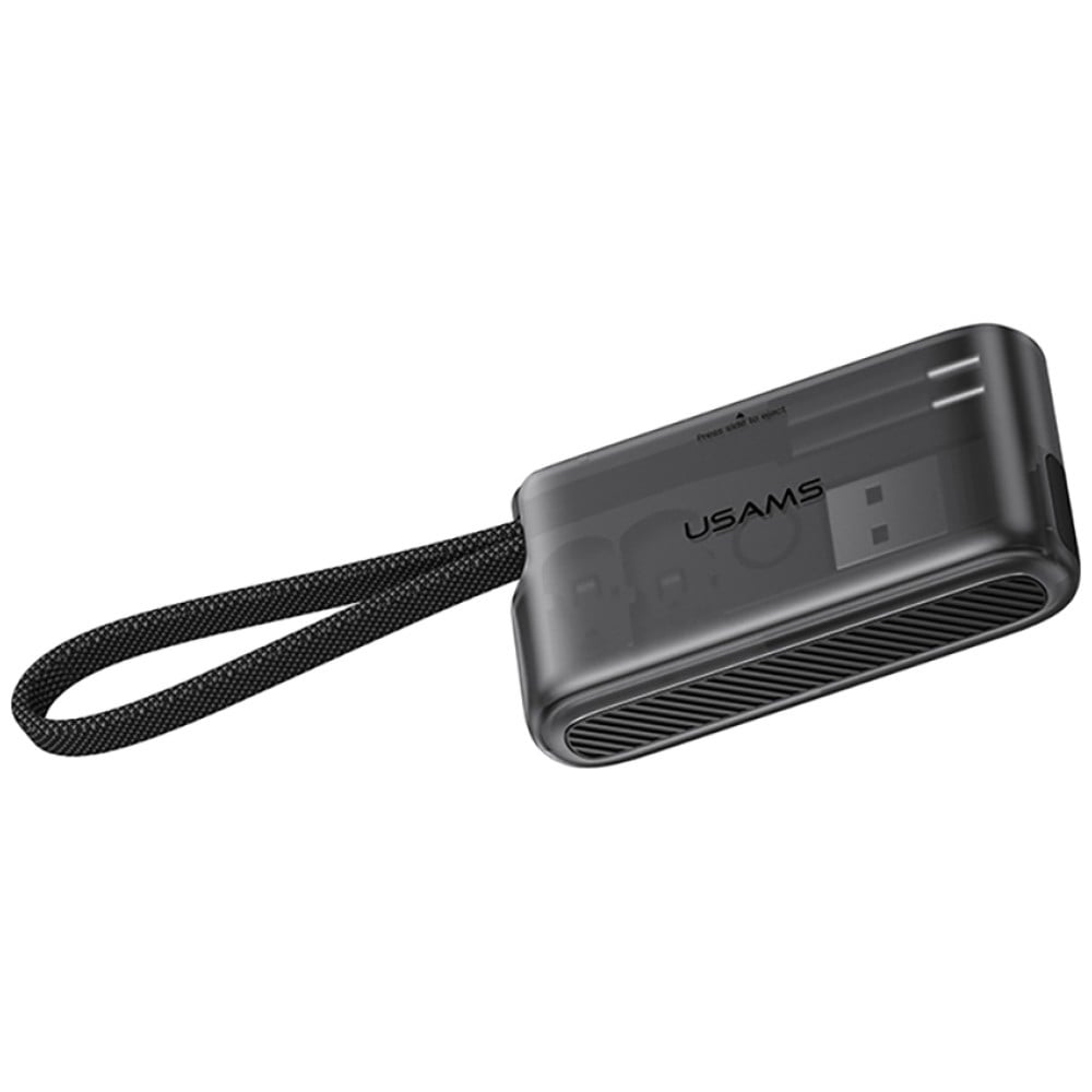 USAMS SJ822 U114 Καλώδιο Γρήγορης Φόρτισης 60W Πολυλειτουργικό Κουτί Αποθήκευσης Μαύρο - Image 2