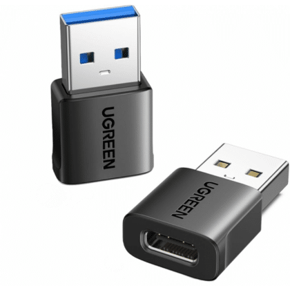 UGREEN US701 Αντάπτορας USB-C σε USB-A, 2 Τεμ., Μαύρος