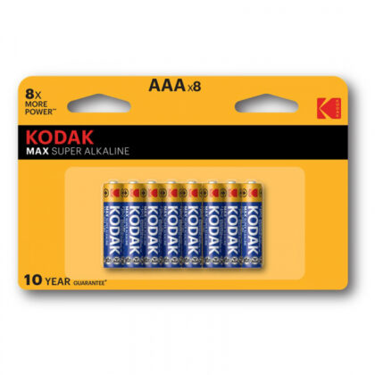 Kodak - Αλκαλικές Μπαταρίες Max Super, AAA / LR3, Συσκευασία 8 Τεμαχίων