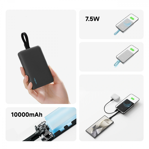Cuktech CP132ML Powerbank 10000mAh 22.5W PD + QI Λευκό - Image 5
