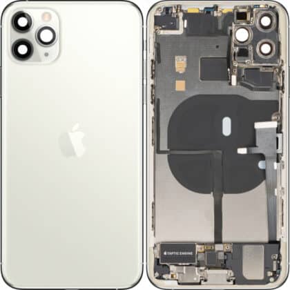Apple iPhone 11 Pro Max Κάλυμμα Μπαταρίας με Μεσαίο Πλαίσιο, Ματ Ασημί, Grade A