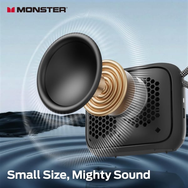Monster S520 Ηχείο Bluetooth 5W TWS RGB Αδιάβροχο Μαύρο - Image 2