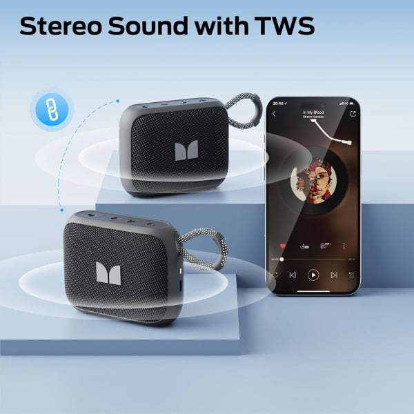 Monster S520 Ηχείο Bluetooth 5W TWS RGB Αδιάβροχο Μαύρο - Image 5