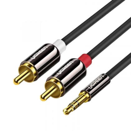 UGREEN AV116 Καλώδιο Ήχου 3.5mm σε 2 x RCA, 2m, Μαύρο