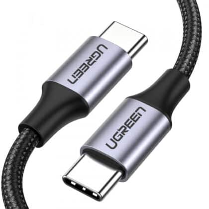 UGREEN US261 Καλώδιο USB-C σε USB-C 60W 3A 1m Γκρι