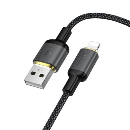 Hoco X128 Καλώδιο USB-A σε Lightning 12W 2.4A 1m Μαύρο