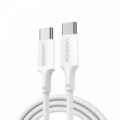 UGREEN L502 Καλώδιο USB-C σε USB-C 100W 5A 2m, Λευκό