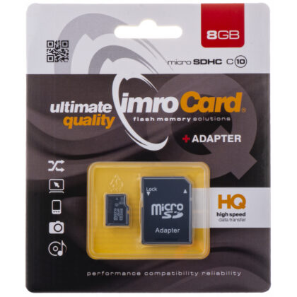 Imro microSDHC Κάρτα Μνήμης 8GB Class 10 με Αντάπτορα