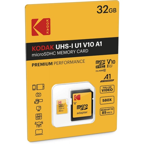 Kodak microSDHC Κάρτα Μνήμης 32GB Class 10 / UHS-1 U1 με Αντάπτορα - Image 3