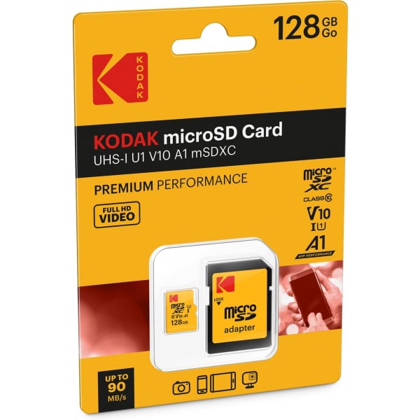 Kodak microSDXC Κάρτα Μνήμης με Αντάπτορα 128Gb Class 10 / UHS-1 U1 Premium Performance EKMSDM128GXC10K - Image 4