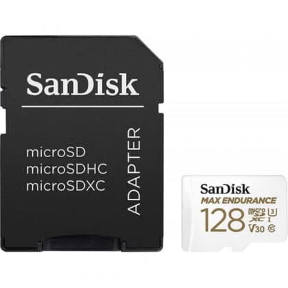 SanDisk MAX Endurance microSDXC Κάρτα Μνήμης 128GB με Αντάπτορα, Class 10 / UHS-1 U3, SDSQQVR-128G-GN6IA