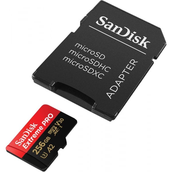 SanDisk Extreme Pro microSDXC Κάρτα Μνήμης με Αντάπτορα 256GB, Class 10 / UHS-1 U3, SDSQXCD-256G-GN6MA - Image 3