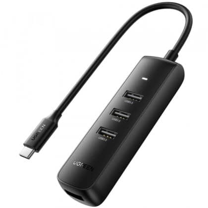 UGREEN CM416 USB-C Hub, 4 x USB-A 3.0, Μαύρο