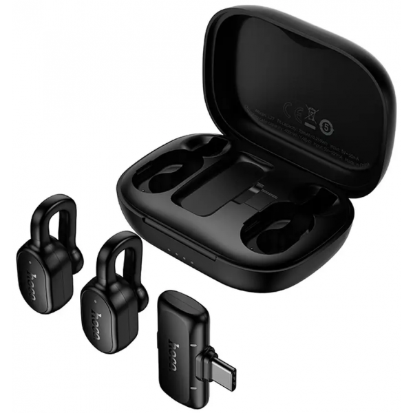 Hoco L27 Ασύρματο μικρόφωνο, USB-C, 2 τεμάχια, Μαύρο - Image 3