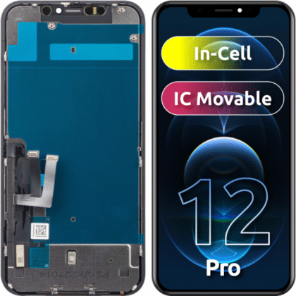 JK Οθόνη LCD In-Cell IC για Apple iPhone 12 / 12 Pro, Μαύρη