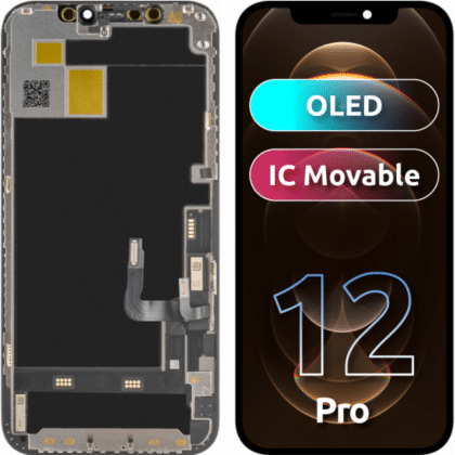 JK Οθόνη LCD για Apple iPhone 12 / 12 Pro OLED IC Μαύρο