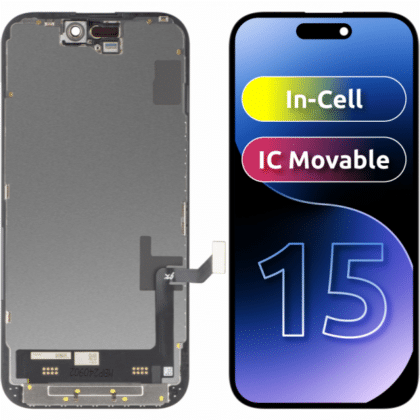 JK LCD Οθόνη In-Cell IC για Apple iPhone 15, Μαύρη