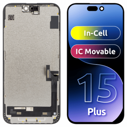 JK Οθόνη LCD In-Cell IC για Apple iPhone 15 Plus, Μαύρη