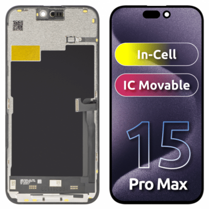 JK Οθόνη LCD In-Cell IC για Apple iPhone 15 Pro Max Μαύρο