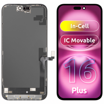 JK Οθόνη LCD In-Cell IC για Apple iPhone 16 Plus, Μαύρη