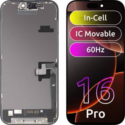 JK Οθόνη LCD In-Cell IC για Apple iPhone 16 Pro, Μαύρη