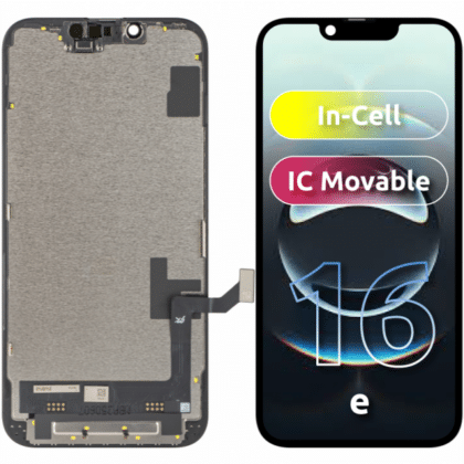 JK Οθόνη LCD In-Cell IC για Apple iPhone 16e, Μαύρη