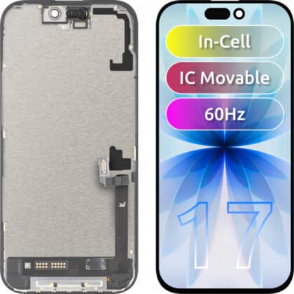 JK LCD Οθόνη In-Cell IC για Apple iPhone 17, Μαύρο