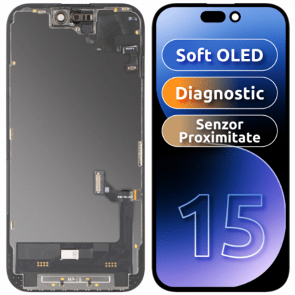 MP Οθόνη LCD Soft OLED FHD για Apple iPhone 15, Μαύρη