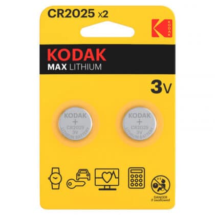 Kodak Max CR2025 Μπαταρίες Λιθίου, 2 Τεμ.