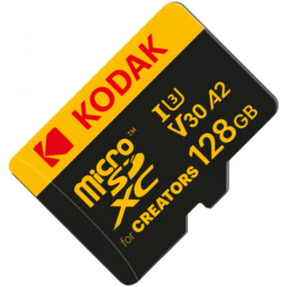 Kodak microSDXC Κάρτα Μνήμης για Δημιουργούς με Αντάπτορα 128GB, Class 10 / UHS-1 U3