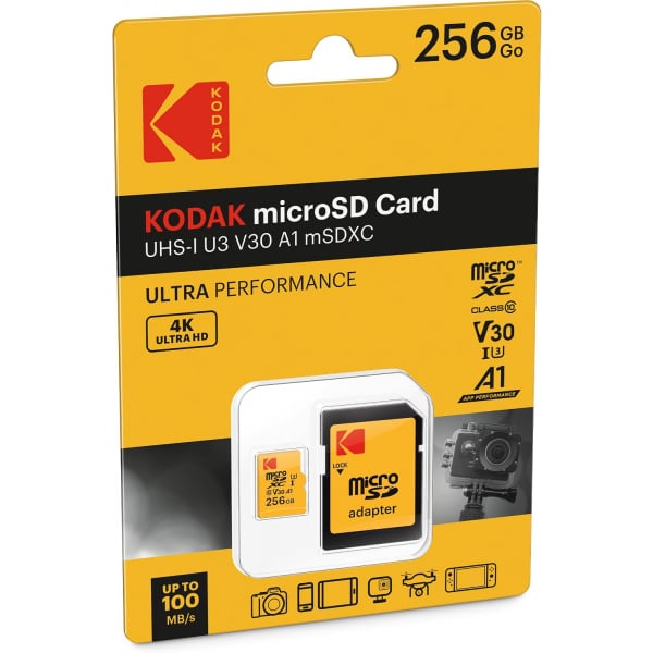 Kodak Κάρτα Μνήμης microSDXC 256GB Class 10 / UHS-1 U3 με Αντάπτορα - Image 2