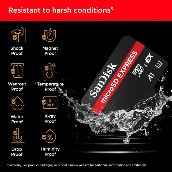 SanDisk Express microSDXC Κάρτα Μνήμης 512GB, Class 10 / UHS-1 U3, SDSQXFN-512G-GN4NN - Image 5