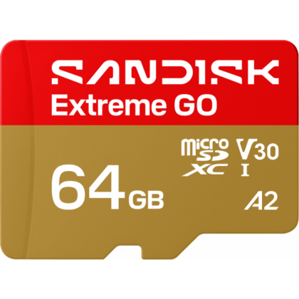 SanDisk Extreme GO microSDXC Κάρτα Μνήμης Android A2 64Gb Class 10 / UHS-1 U1 SDSQXGN-064G-GN6MN