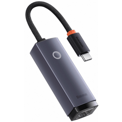 Baseus Lite Ethernet Adapter RJ45 USB-C, Γκρι, WKQX000313