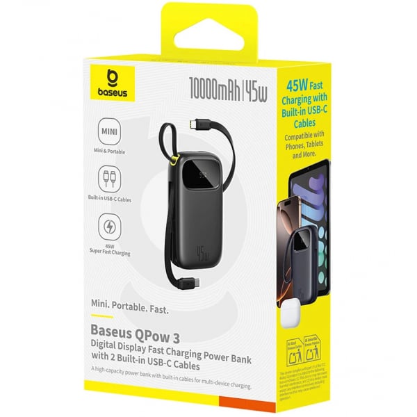 Baseus EnerFill FC31 Qpow Powerbank 10000mAh 45W QC + PD Μαύρο - Image 4