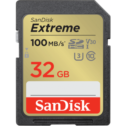 SanDisk Extreme SDSDXVT-032G-GNCIN Κάρτα Μνήμης SDHC 32GB, Class 10 / UHS-1 U3