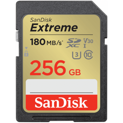SanDisk Extreme Κάρτα Μνήμης SDXC 256GB, Class 10 / UHS-1 U3, SDSDXVV-256G-GNCIN