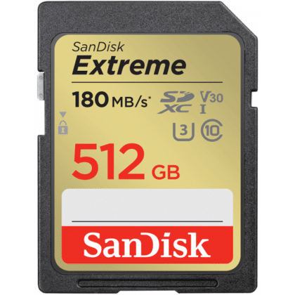SanDisk Extreme SDXC Κάρτα Μνήμης 512GB, Class 10 / UHS-1 U3, SDSDXVV-512G-GNCIN