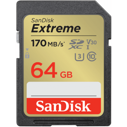 SanDisk Extreme Κάρτα Μνήμης SDXC 64GB, Class 10 / UHS-1 U3, SDSDXV2-064G-GNCIN