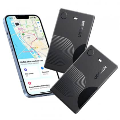 UGREEN SmartTag Slim 2 CM920 Smart Finder για iOS Series, 2-Pack, Μαύρο